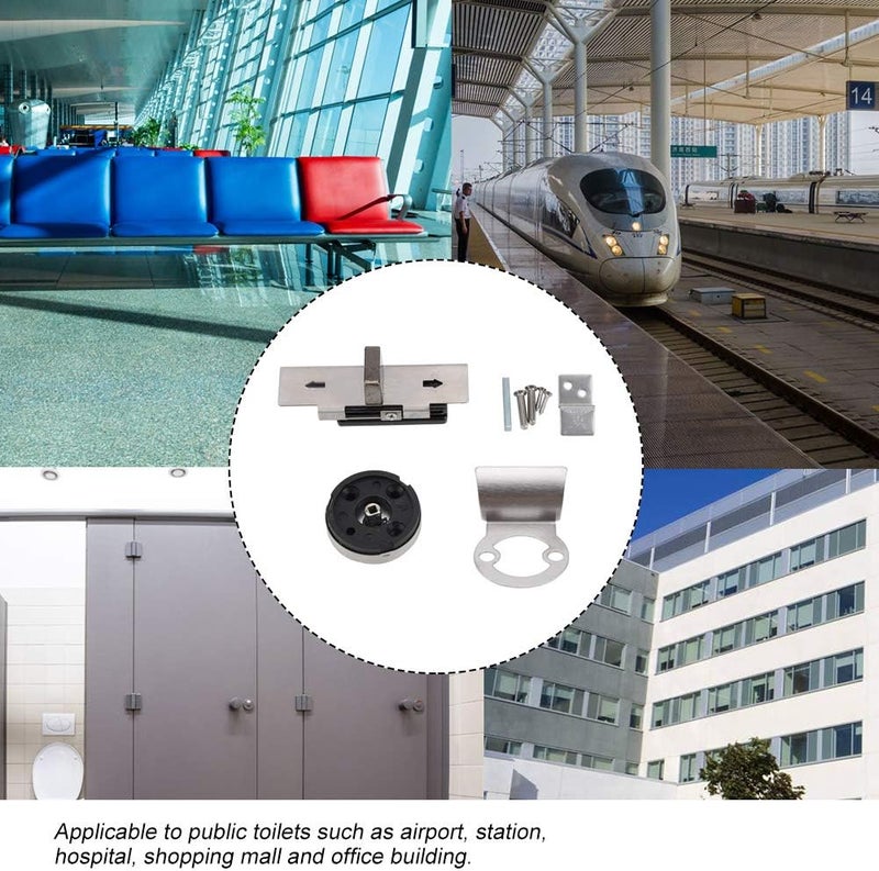 Fdit Door Lock Bolt Vacant Engaged Indicator for Toilet Restroom Bathroom Hardware Accessory - Image 4